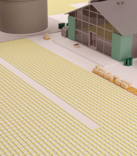 Arrangement of concrete foundationsindustrial facilities